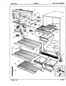 03 - Fresh Food Compartment parts for Norge Refrigerator NNT195D3VA / 5D54A from AppliancePartsPros.com