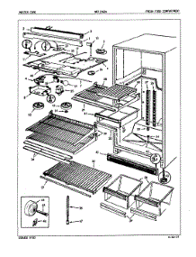 03 - Fresh Food Compartment parts for Maytag Refrigerator NNT196DA / 4C77A from AppliancePartsPros.com