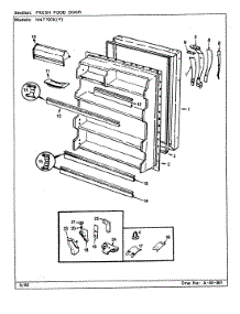 04 - Fresh Food Door parts for Maytag Refrigerator NNT197KA / CC66A from AppliancePartsPros.com