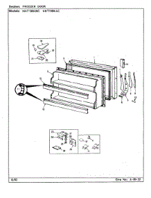 03 - Freezer Door parts for Norge Refrigerator NNT199KAC / CC69A from AppliancePartsPros.com