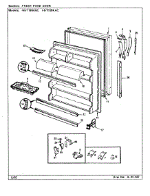 05 - Fresh Food Door parts for Norge Refrigerator NNT199KAC / CC69A from AppliancePartsPros.com