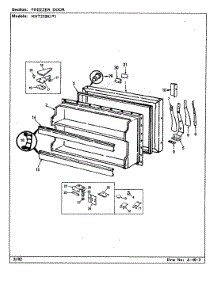 02 - Freezer Door parts for Maytag Refrigerator NNT219KA / CC80A from AppliancePartsPros.com