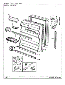 04 - Fresh Food Door parts for Maytag Refrigerator NNT219KA / BC80B from AppliancePartsPros.com