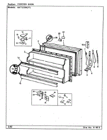 02 - Freezer Door parts for Norge Refrigerator NNTI219KA / BC78B from AppliancePartsPros.com