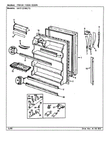 04 - Fresh Food Door parts for Norge Refrigerator NNTI219KA / CC78A from AppliancePartsPros.com