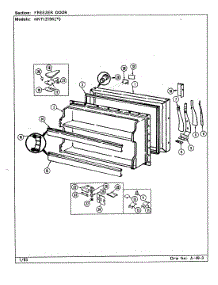 02 - Freezer Door parts for Norge Refrigerator NNTI219KA / CC82A from AppliancePartsPros.com