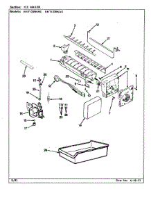 06 - Ice Maker parts for Norge Refrigerator NNTI239KAC / CC92A from AppliancePartsPros.com