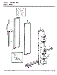 02 - Freezer Door parts for Admiral Refrigerator NR640A / AP01B from AppliancePartsPros.com
