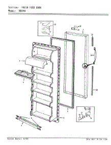 04 - Fresh Food Door parts for Admiral Refrigerator NR640A / AP01B from AppliancePartsPros.com