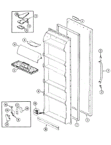 04 - Fresh Food Door parts for Maytag Refrigerator NS207MA / DR02A from AppliancePartsPros.com