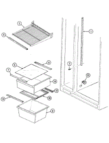 06 - Shelves & Accessories parts for Maytag Refrigerator NS207NA from AppliancePartsPros.com