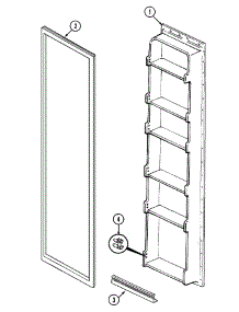 02 - Freezer Inner Door parts for Maytag Refrigerator NS207PA from AppliancePartsPros.com