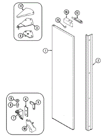 03 - Freezer Outer Door parts for Maytag Refrigerator NS207PA from AppliancePartsPros.com