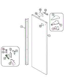 06 - Fresh Food Outer Door parts for Maytag Refrigerator NS207PA from AppliancePartsPros.com