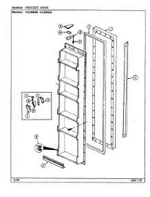 02 - Freezer Door parts for Maytag Refrigerator NS208MA / DR07A from AppliancePartsPros.com