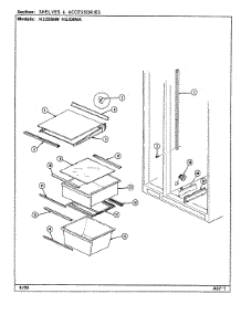 06 - Shelves & Accessories parts for Maytag Refrigerator NS208MA / DR07A from AppliancePartsPros.com