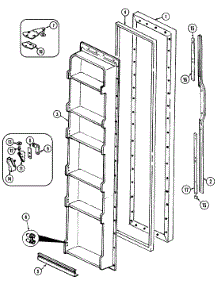 02 - Freezer Door parts for Maytag Refrigerator NS208NA from AppliancePartsPros.com