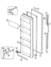 04 - Fresh Food Door parts for Maytag Refrigerator NS208NA from AppliancePartsPros.com