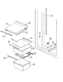 06 - Shelves & Accessories parts for Maytag Refrigerator NS208NA from AppliancePartsPros.com