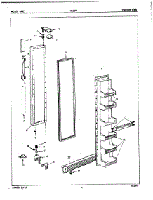 02 - Freezer Door parts for Admiral Refrigerator NS20F7A / 5L41A from AppliancePartsPros.com