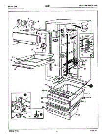 03 - Fresh Food Compartment parts for Admiral Refrigerator NS20F8A / 5L42A from AppliancePartsPros.com