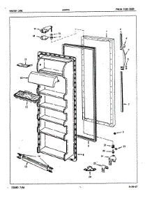 04 - Fresh Food Door parts for Admiral Refrigerator NS20F8A / 5L42A from AppliancePartsPros.com