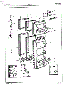 02 - Freezer Door parts for Admiral Refrigerator NS20F8H / 5L42A from AppliancePartsPros.com