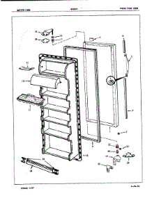 04 - Fresh Food Door parts for Admiral Refrigerator NS20H7 / 8L22A from AppliancePartsPros.com