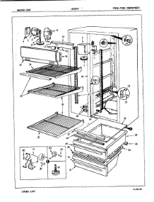 03 - Fresh Food Compartment parts for Admiral Refrigerator NS20H7 / 9N01A from AppliancePartsPros.com