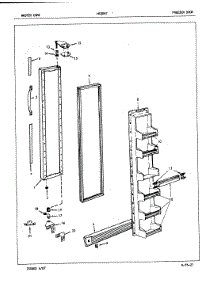 02 - Freezer Door parts for Admiral Refrigerator NS20H7A / 9N01A from AppliancePartsPros.com