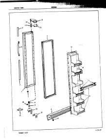 02 - Freezer Door parts for Admiral Refrigerator NS20H8 / 7L12A from AppliancePartsPros.com