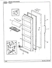 04 - Fresh Food Door parts for Admiral Refrigerator NS20L7A / BN01B from AppliancePartsPros.com