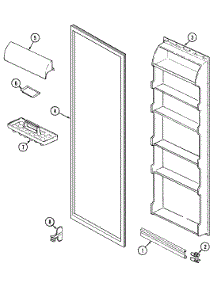 05 - Fresh Food Inner Door parts for Maytag Refrigerator NS229NW from AppliancePartsPros.com