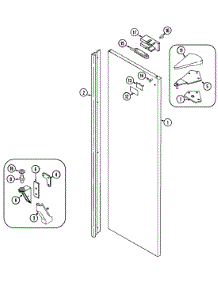 06 - Fresh Food Outer Door parts for Maytag Refrigerator NS229NW from AppliancePartsPros.com
