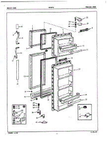 02 - Freezer Door parts for Admiral Refrigerator NS22F8A / 5L44B from AppliancePartsPros.com