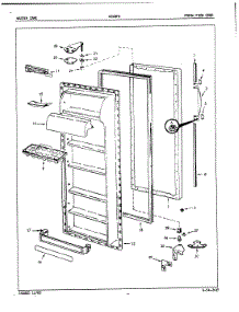04 - Fresh Food Door parts for Admiral Refrigerator NS22F8A / 5L44B from AppliancePartsPros.com