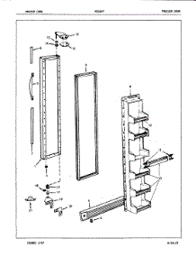 02 - Freezer Door parts for Admiral Refrigerator NS22H7A / 7L15A from AppliancePartsPros.com