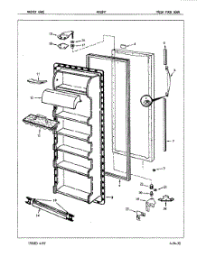 04 - Fresh Food Door parts for Admiral Refrigerator NS22H7H / 7L15A from AppliancePartsPros.com