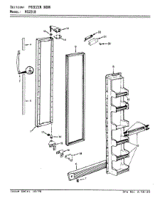 02 - Freezer Door parts for Admiral Refrigerator NS22L8A / AN11A from AppliancePartsPros.com