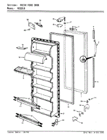 04 - Fresh Food Door parts for Admiral Refrigerator NS22L8A / AN11A from AppliancePartsPros.com