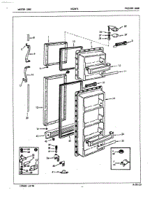 02 - Freezer Door parts for Admiral Refrigerator NS24F8 / 5L48B from AppliancePartsPros.com