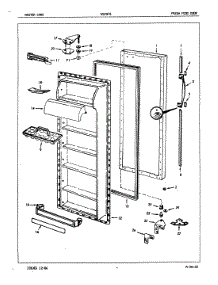 04 - Fresh Food Door parts for Admiral Refrigerator NS24F8A / 5L48A from AppliancePartsPros.com