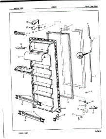 04 - Fresh Food Door parts for Admiral Refrigerator NS24H8A / 7L07A from AppliancePartsPros.com
