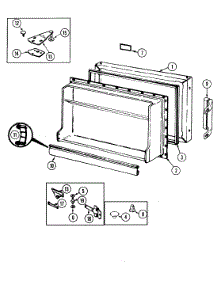 02 - Freezer Door parts for Maytag Refrigerator NT153MA / DC02A from AppliancePartsPros.com