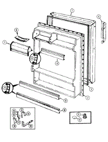 03 - Fresh Food Door parts for Maytag Refrigerator NT153MA / DC02A from AppliancePartsPros.com
