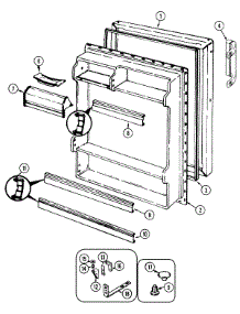 04 - Fresh Food Door parts for Maytag Refrigerator NT153NA from AppliancePartsPros.com