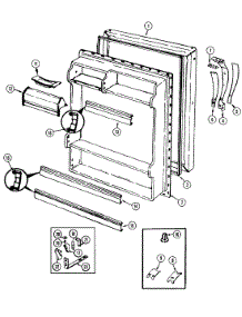 03 - Fresh Food Door parts for Maytag Refrigerator NT155MA / DC04A from AppliancePartsPros.com