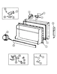 02 - Freezer Door parts for Maytag Refrigerator NT156MW / DC05B from AppliancePartsPros.com