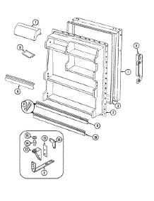 04 - Fresh Food Door parts for Maytag Refrigerator NT156NW from AppliancePartsPros.com