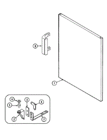 06 - Fresh Food Outer Door parts for Maytag Refrigerator NT156PW from AppliancePartsPros.com